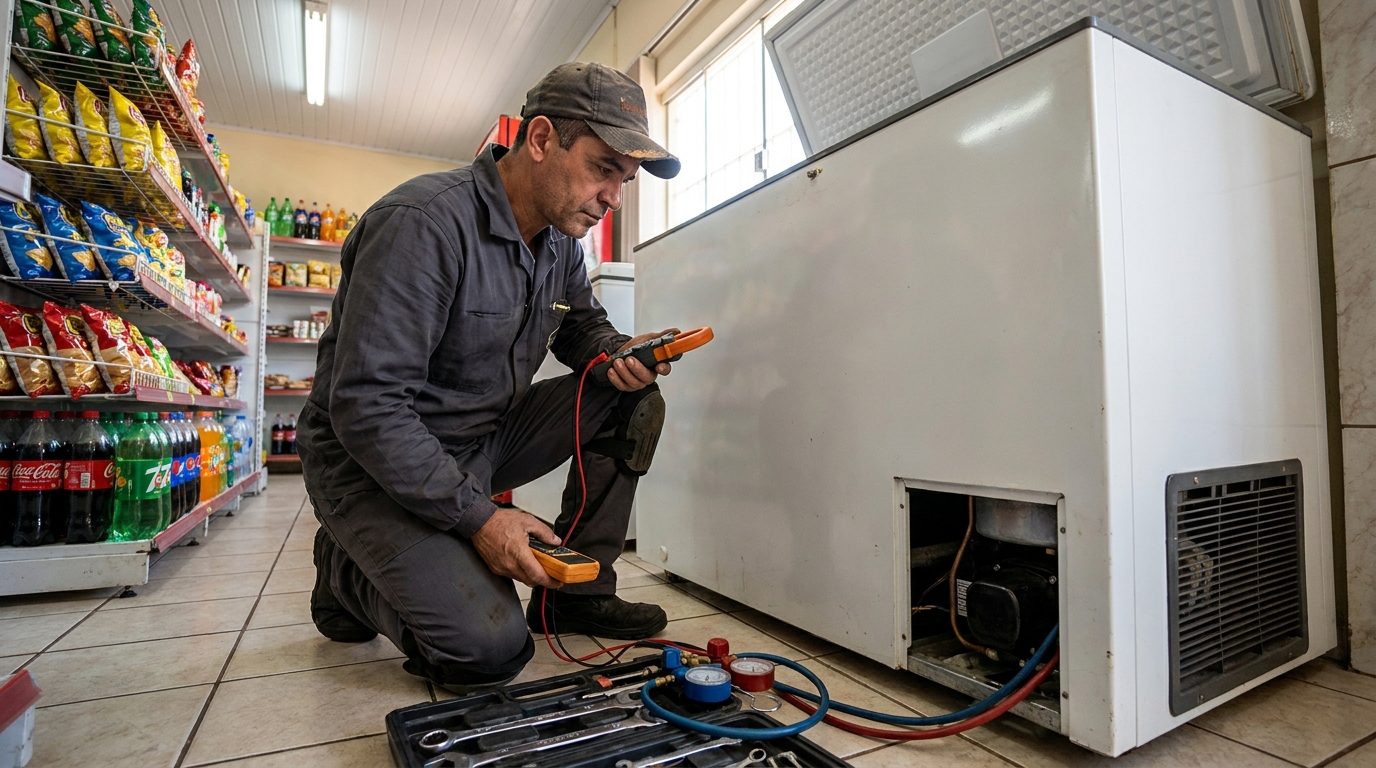Conserto de placa eletrônica de freezer em Cascavel‑PR